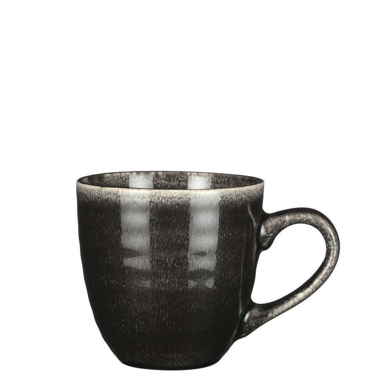 Mug en grès noir Tabo - H. 9xD. 9cm