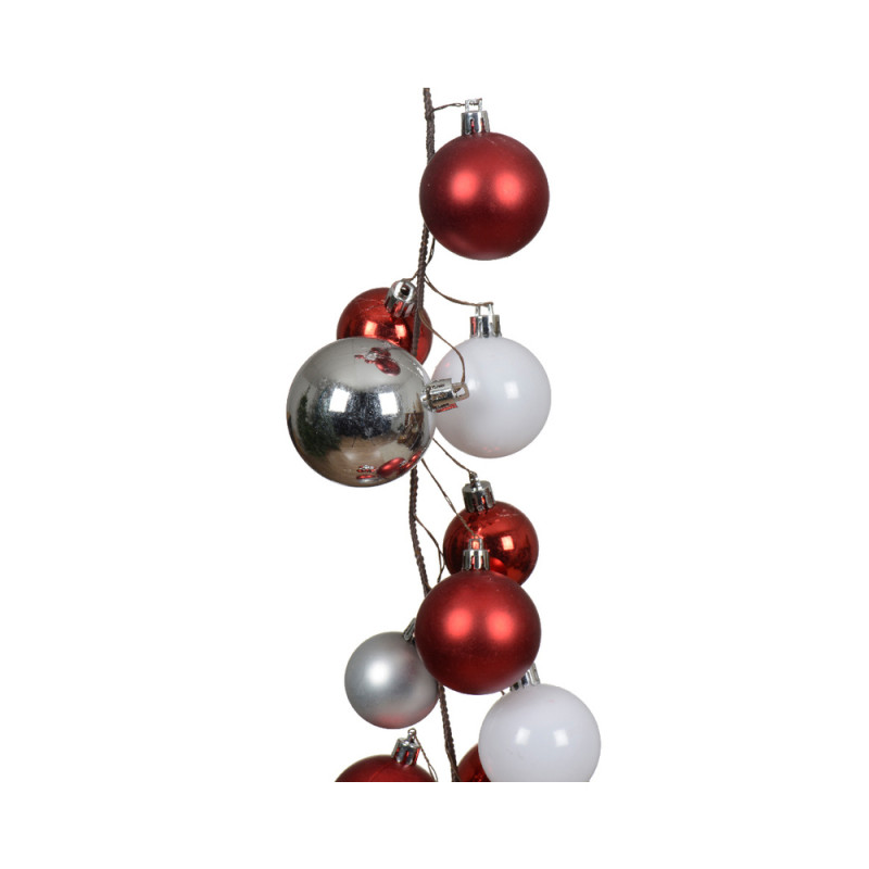 Guirlande boules mat brillantes 1,80m