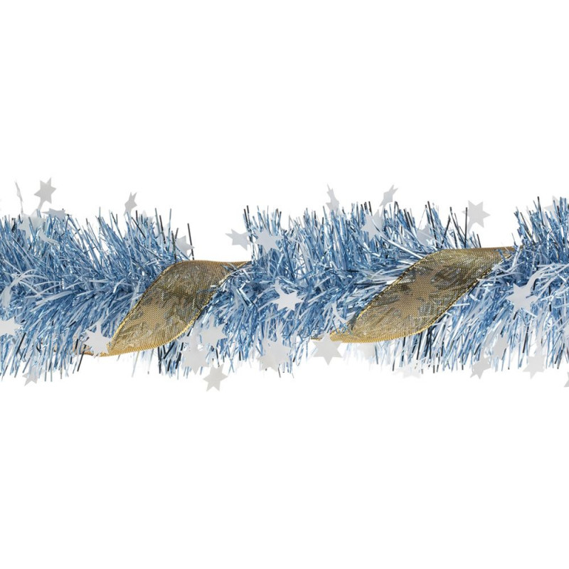 Guirlande de Noël avec ruban, coloris bleu/marron