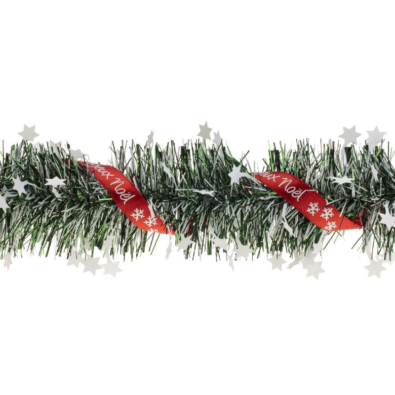 Guirlande hivernale, ruban 'Joyeux Noël' - L. 2m