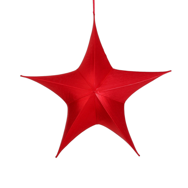 Etoile suspendre rouge l80xl26xh75cm