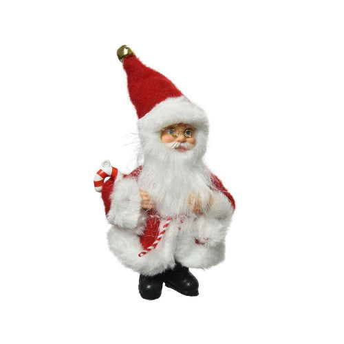 Père Noël sucre d'orge polyester H. 13cm