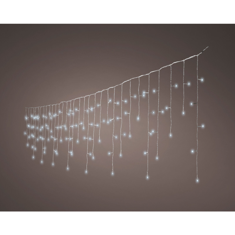 Rideau Stalactite à piles 'Durawise' 384 led, blan