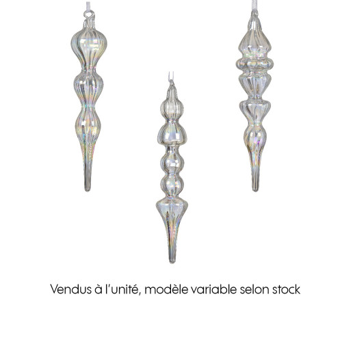 Suspension de Noël : décoration pour sapin en verr