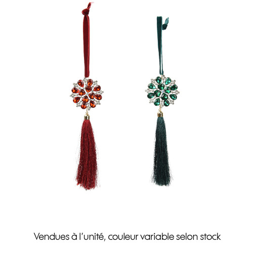 Suspension de Noël : ornement de paillettes, corde