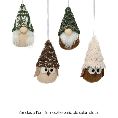 Suspension de Noël : Figurine polyester 6x4xH. 10c