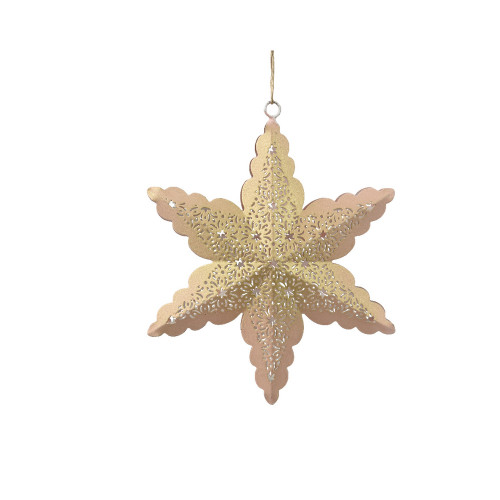 Suspension de Noël en fer ajouré : étoile, coloris