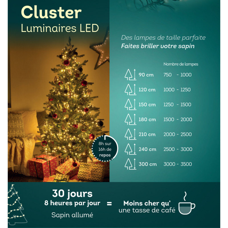 Guirlande lumineuse animée 'Cluster' 1512 led, bla
