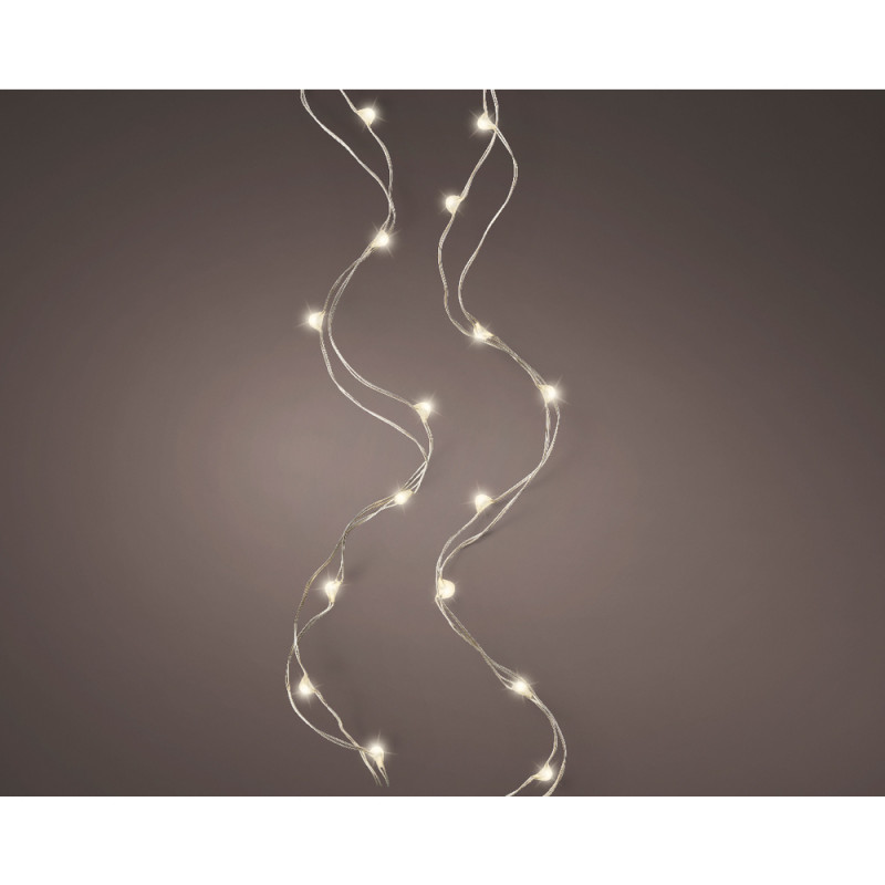 Guirlande lumineuse à piles 40 micro-led, blanc ch