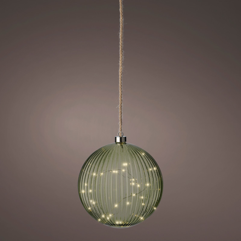 Boule lumineuse d'intérieur, 40 micro LED vert/bla