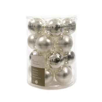Assortiment 20 boules de Noël brillantes/mates, co