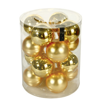 Assortiment 16 boules de Noël brillantes/mates, co