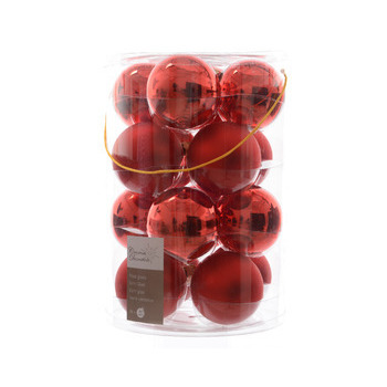 Assortiment 16 boules de Noël brillantes/mates, co