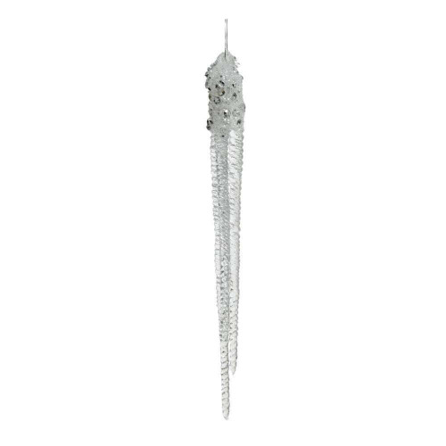 Suspension de Noël : stalactite pailletée - L. 1,5