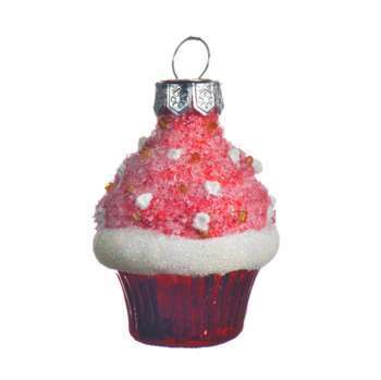Cupcake en verre à suspendre H6cm