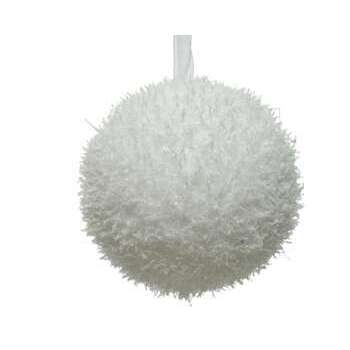 Boule mousse organza blanc Ø8 cm