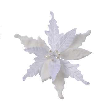 Suspension de Noël : poinsettia à clipser, coloris