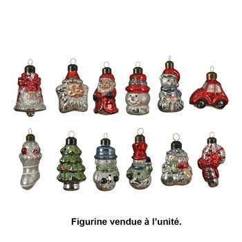 Figurine Verre A Suspendre 8 Cm Multicolor