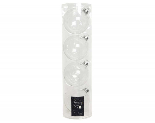 Boules de Noël de Noël en verre transparente d 10