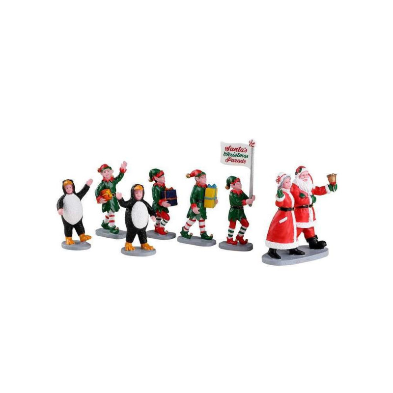 Parade des lutins du Père Noël, scène miniature de
