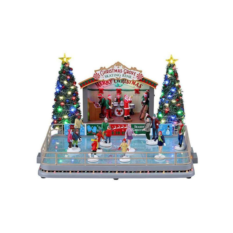 Scène villageoise - Patinoire de Christmas Grove L