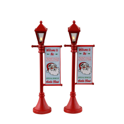 Réverbère du pôle Nord pour village de Noël - x 2