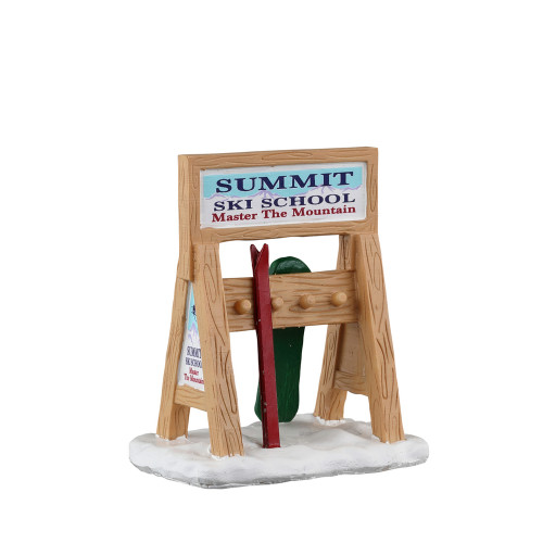 Figurine Panneau de porte-skis pour village de Noë