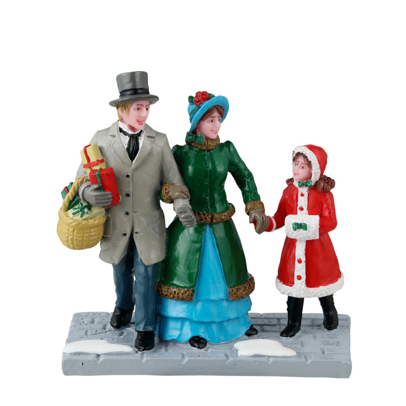 Figurine : Shopping de Noël à Caddington Village -