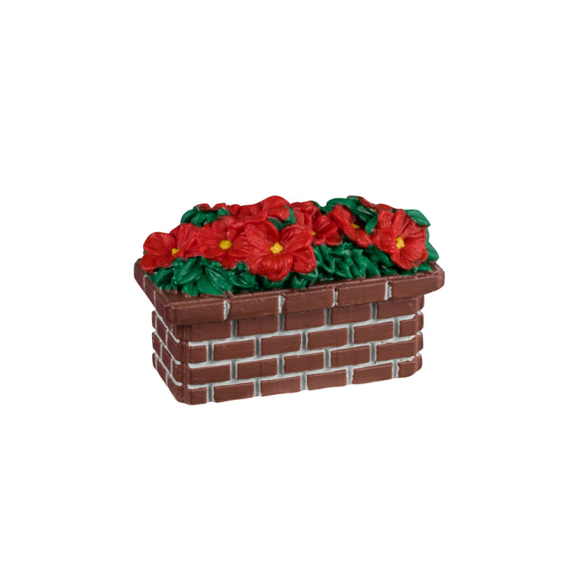 Figurine de Noël : Jardinière de rue en brique - H