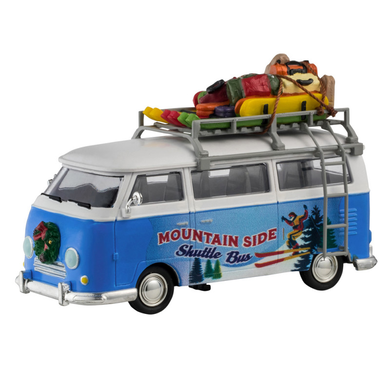 Figurine de Noël : Départ au ski en Van - H. 6,5cm
