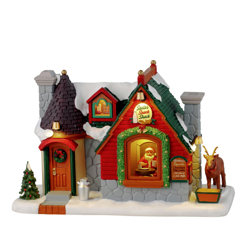 Scène de Noël : Chalet du père Noël - H. 13,9cm