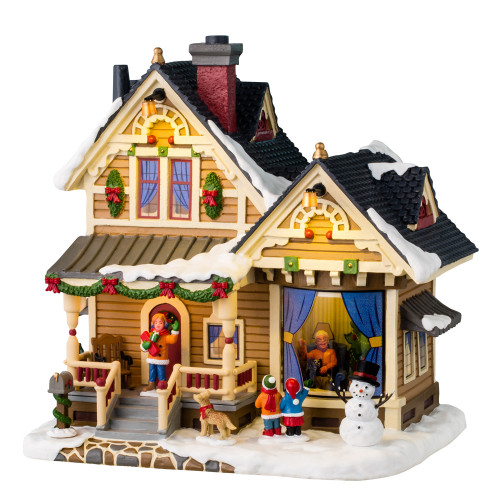 Scène animée, Caddington village, réveillon de Noë