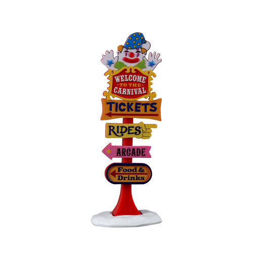 Décoration pour village de Noël, panneau bienvenue