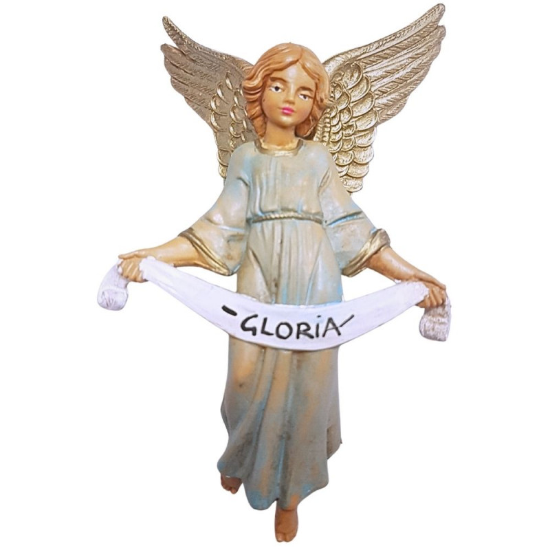 Santon pour crèche de Noël : ange Gloria, effet bo