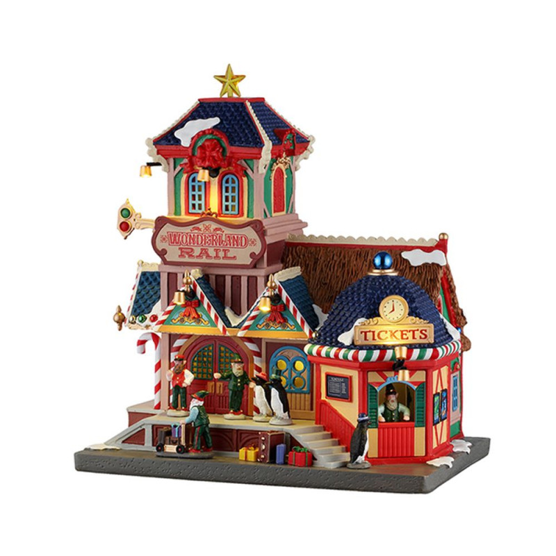 Scène lumineuse de Noël 'Chemin de fer du pays des
