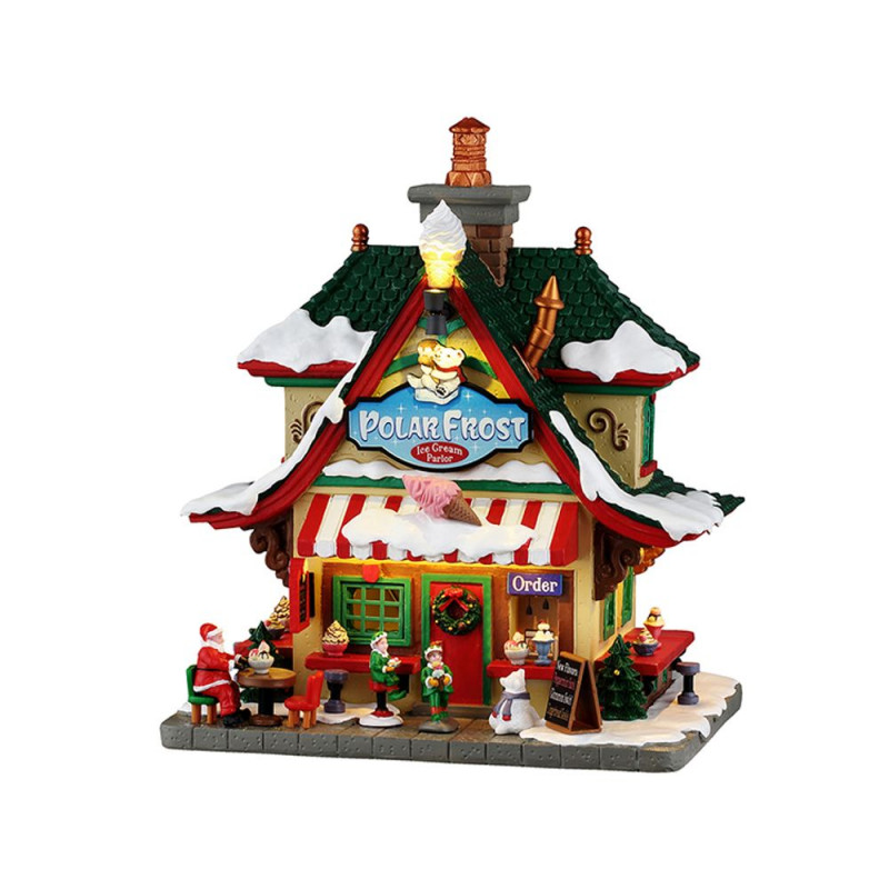 Scène lumineuse de Noël 'Salon de glaces Polar Fro