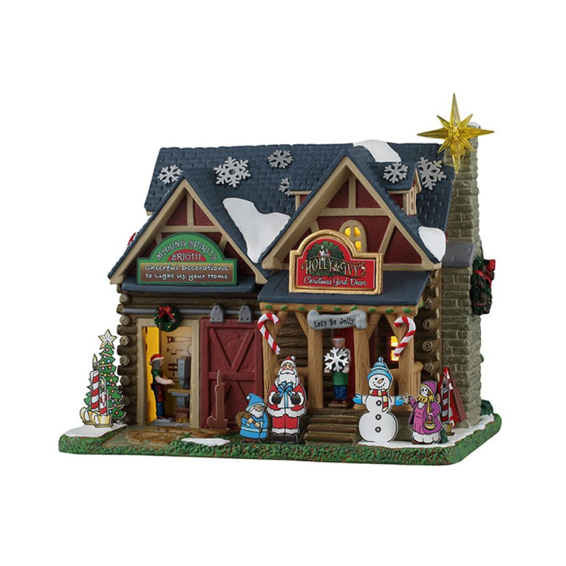Scène lumineuse de Noël 'Jardin de Holly et Ivy' -