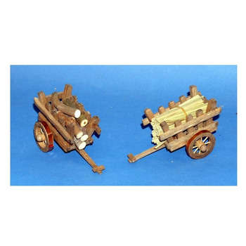 Décoration pour paysage de Noël : Charrette 14x8x8