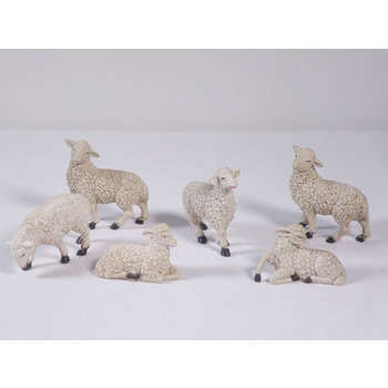 Figurine : Brebis 10cm - sachet de 6