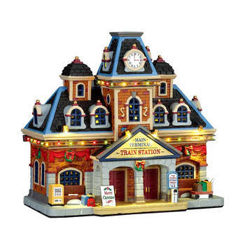 Gare terminal avec LED pour village de Noël