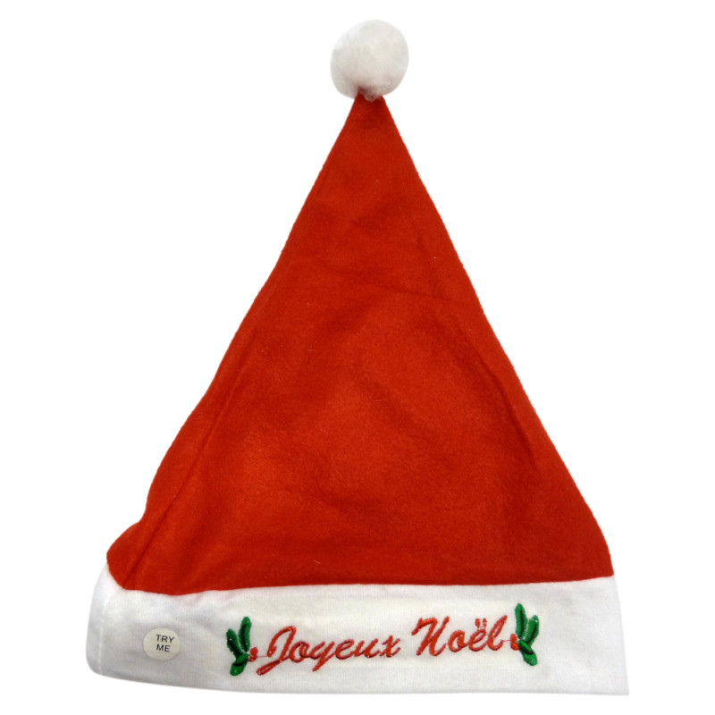 Bonnet père noel joyeux noel 40CM