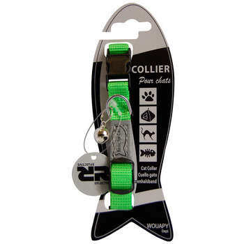Collier chat Basic Line : Nylon, Vert