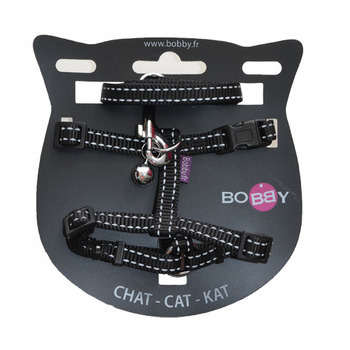 Pack Safe pour chat : harnais et laisse nylon noir