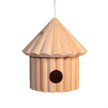 Nichoir Cocon en pin naturel pour mésanges - L. 15