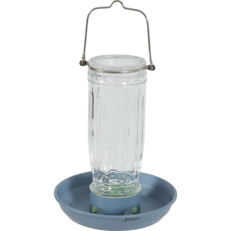 Mangeoire pour oiseaux verre orage